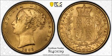 1863 Sov S-3852D No Die# Arabic 1 MS65+