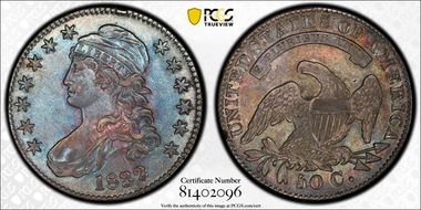 1832 50C Small Letters AU53