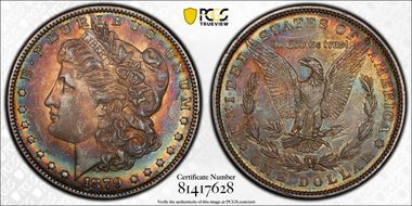 1879 $1 AU58+