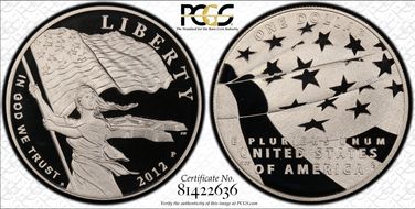 2012-P $1 Star-Spangled Banner PR69DCAM