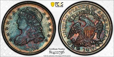 1830/29 10C JR-4, FS-301 AU50