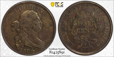 1806 1/2C C-4, Large 6, Stems XF40BN