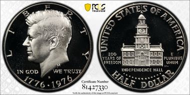 1976-S 50C Silver PR70DCAM