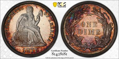 1877 10C PR65CAM