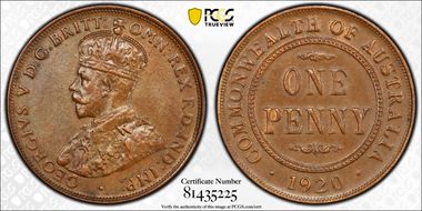 1920 //.  1D Dot Below Indian Obverse MS63BN