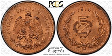1914-Mo 5C MS64RB