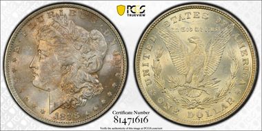 1878 8TF $1 VAM 17, Diagonal in 8 MS65