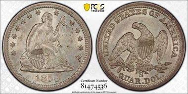 1856-S 25C MS63