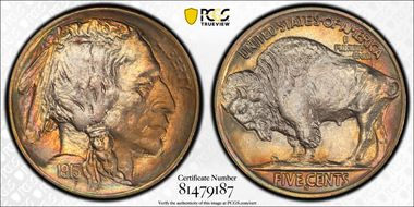 1913-S 5C Type 2 MS66