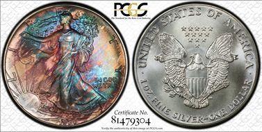 1986 $1 Silver Eagle MS67