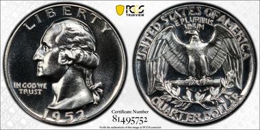 1952 25C PR68