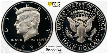 1999-S 50C Silver PR70DCAM