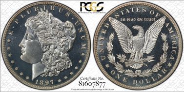 1897 $1 PR67CAM