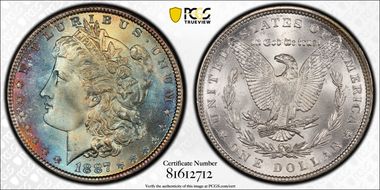 1887 $1 MS67+