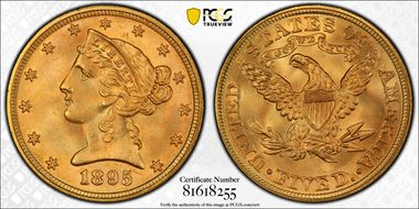 1895 $5 MS67