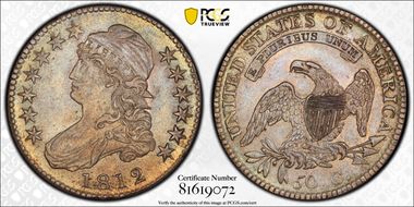 1812 50C O-104 AU58