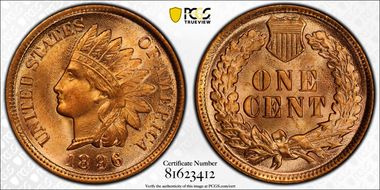 1896 1C MS66+ RD