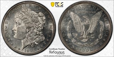 1892-S $1 AU58