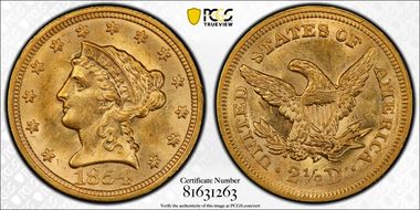1854 $2.50 MS64