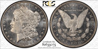 1889 $1 MS66PL