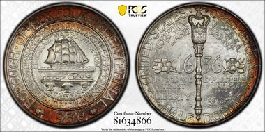 1936 50C Norfolk MS68+