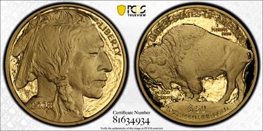 2008-W $50 American Buffalo .9999 Fine Gold PR69DCAM