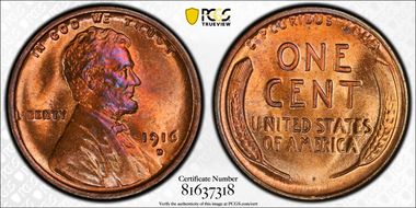 1916-D 1C MS66RD