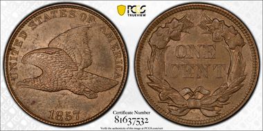 1857 1C FS-901, Die Clash w/ 25C MS63