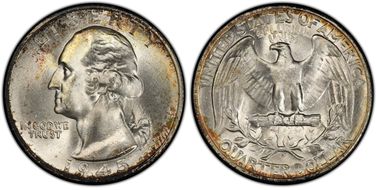 1945-S 25C MS67+