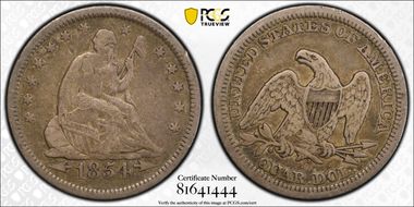 1854-O 25C VF20