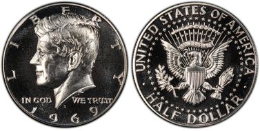 1969-S 50C PR68