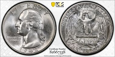 1942 25C DDR FS-803 MS65