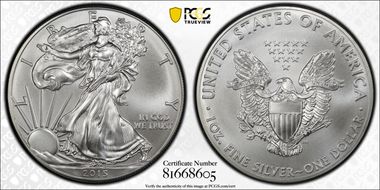 2015 $1 Silver Eagle MS67