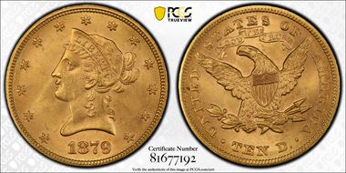 1879 $10 MS64