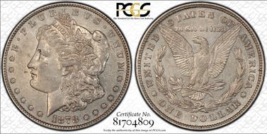 1878 8TF $1 VAM 14.14 Eye Chip XF45