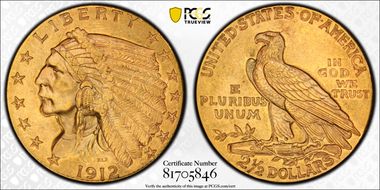 1912 $2.50 MS63