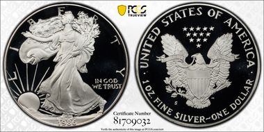 1986-S $1 Silver Eagle PR69DCAM