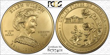2013-W $10 Ellen Wilson MS70