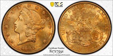 1893-CC $20 MS63