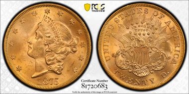 1875 $20 MS64