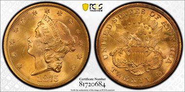1875-S $20 MS64+
