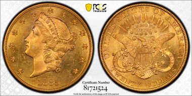 1885 $20 MS63
