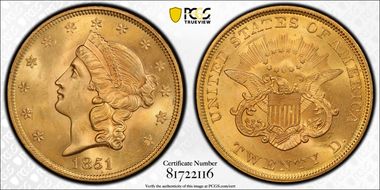 1851 $20 MS64