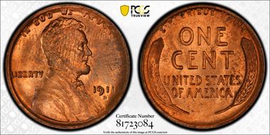 1911-D 1C MS64RD