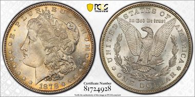 1878 7TF $1 Reverse of 1879 MS64