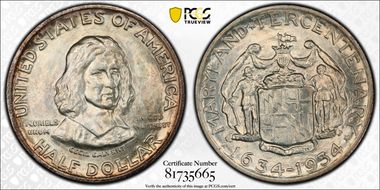 1934 50C Maryland MS67