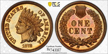 1872 1C PR65+ RB