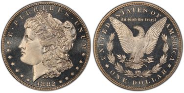 1882 $1 PR66+ CAM