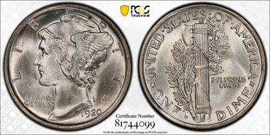 1920-D 10C MS66+