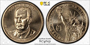 2016-D $1 Gerald R. Ford Position A MS67
